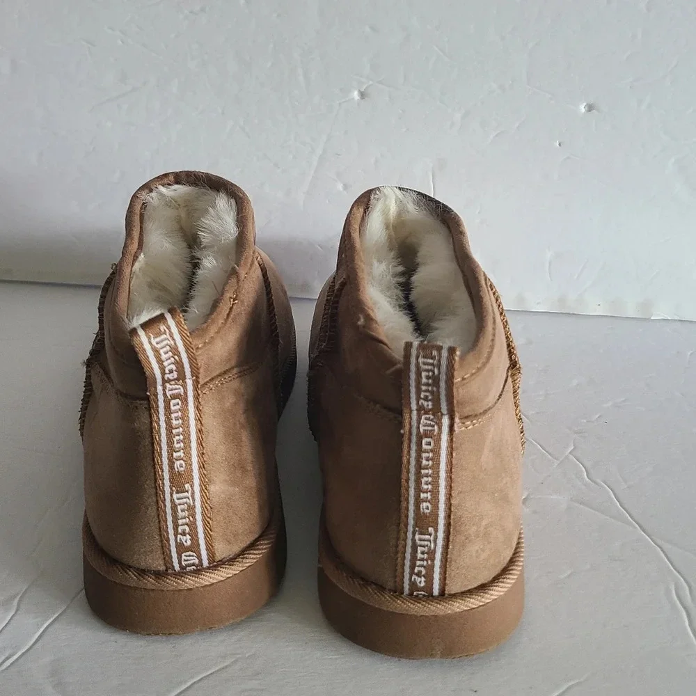 Juicy Couture brown crop boots sz.7 fabric